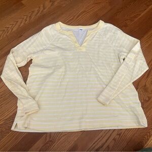 Old Navy Yellow and White Stripe Knit Top